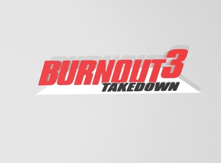 burnout 3 takedown logo racing race cars xbox gamers videogame consoles playstation crashing 3d print model - Mito3D