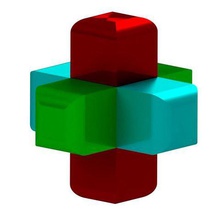 burr quebra-cabeça jogo intertravamento de Quebra-cabeça 3d brinquedo teaser cérebro 3d print model - Mito3D
