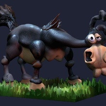 burro cartone animato 3d print model - Mito3D