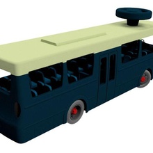 Bus Jungs Spielzeug Linie Trainer 3d print model - Mito3D
