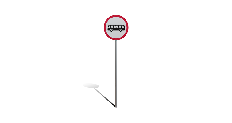 autobús estante soporte tráfico firmar tablero ciudad city assets juego game toy art lugares props escena arquitectura escuela politécnica traffic sign road signage management safety bus stand board señalización 3d print model - Mito3D