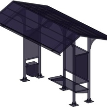 bus stop architecture art 3d print model - Mito3D