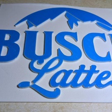 Busch latte macchiato litografia arte 3d print model - Mito3D