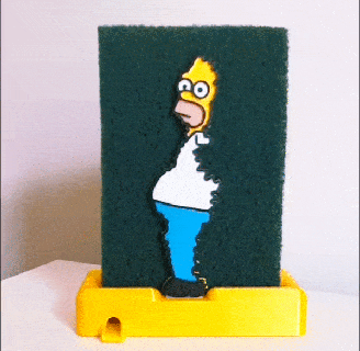 arbusto homer esponja suporte cozinha personagem desenho animado acessórios presente organização serviço limpeza Simpsons utensílios doh homermeme homermemes Springfield memes 3d print model - Mito3D