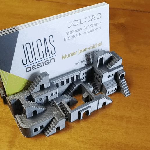 business card holder art 3D print model - Mito3D