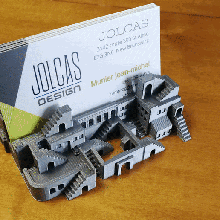 business card holder art 3d print model - Mito3D