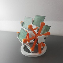 business card holder gadget ferris wheel stand businesscard 3d print model - Mito3D