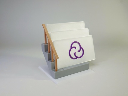 Entreprise carte titulaire soutien bussines supporter art escalier 3d print model - Mito3D