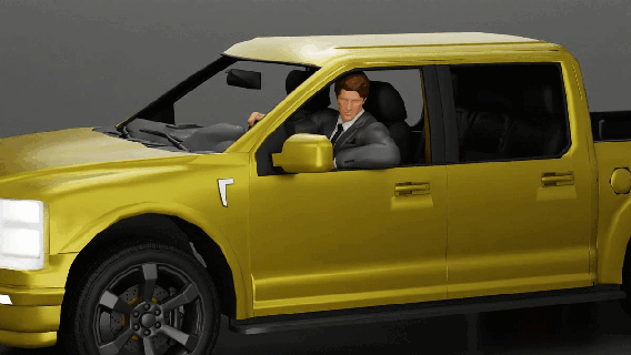 businessman sitting car holding steering wheel leaning left arm window print body business figure human man miniatures people truck character boy figures miniature male diorama driver ride 164 164scale 3d print model - Mito3D