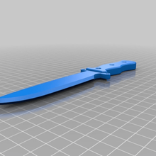 busse team gemini knife walking dead props 3d print model - Mito3D