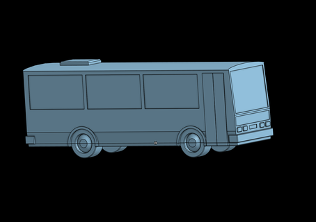buss mini car buss miniatire  3d print model - Mito3D