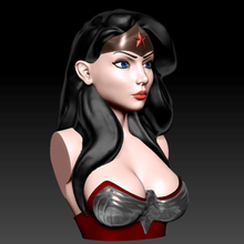 bust - woman wonder dc comic girl female amazon diana princess power league justice 3d print model - Mito3D