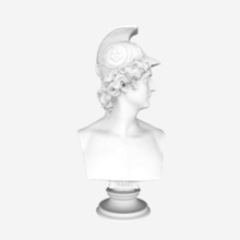 busto abdiel art 3dscan 3dscanning angel artinstituteofchicago busts character characters helmet man photogrammetry 3d print model - Mito3D
