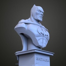 bust batman art dccomics joker hero superhero movie collectible robin knightofthenight bat bustodebatman 3d print model - Mito3D