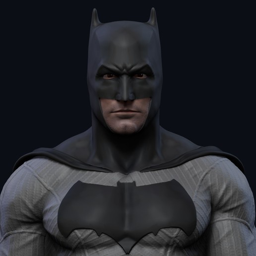 bust batman - 3d print joker dc dccomics sculpture likeness ben affleck stl art league bat superman hero superhero 3D print model - Mito3D