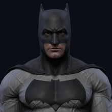 Büste Batman 3d drucken Joker dc Dc comics Skulptur Ähnlichkeit ben affleck stl Kunst Liga Schläger Übermensch Held Superheld 3d print model - Mito3D