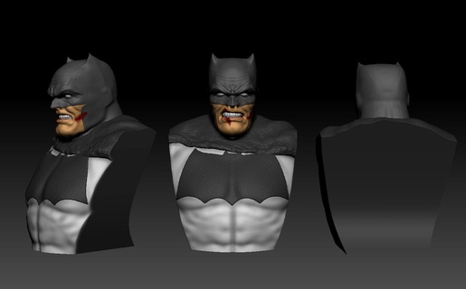 bust batman dark knight returns guido vicario Art the frank miller 3d print model - Mito3D