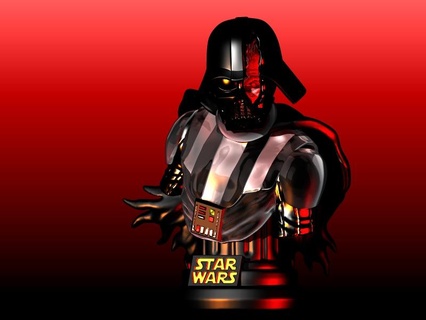 büst Darth Vader star savaşlar karanlık yan Sith anakin Jedi film dizi Sarı mandaloryalı obi bitik Kenobi 3d print model - Mito3D
