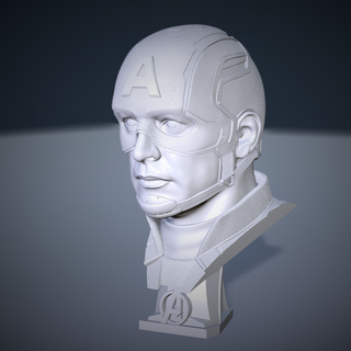 busto Capitán America expediente stl modelo 3d impresión 3d print model - Mito3D