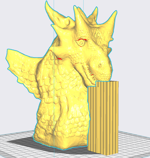 bust dradon bust dragon  3d print model - Mito3D