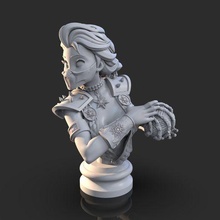büst Elsa sub 3d Yazdır model zero dondurulmuş ölümlü kombat 3d print model - Mito3D