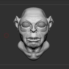 bust gollum head deamon art fantasy 3d print model - Mito3D