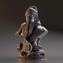 bust guan yu - romance kingdoms 3d print model art guanyu jewelry china chinese printable eastern sculptures cad jewellery platinum woodcarving ring deco 3d print model - Mito3D