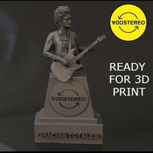büst gustavo Cerati 3d Yazdır model hd 3dprint müzik seti soda sodastereo Kaya Arjantin ikon oyuncaklar Sanat kopyalar taramalar heykel koleksiyon heykeller 3d print model - Mito3D