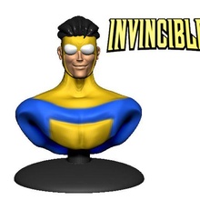 bust invincible hero invencibr statue new art 3d print model - Mito3D