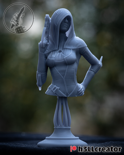 büst Kasumi kitle etki sci fi Andromeda diyorama masaüstü oyun Sanat hayran heykelcik Uzay Miranda Liara komutan Çoban garrus thane Ağla 3d print model - Mito3D