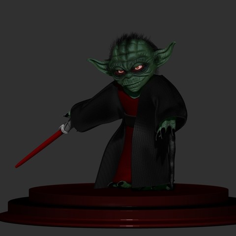 Büste lord der sith yoda Kunst Sammlung Spielzeug 3D print model - Mito3D