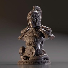 buste chao romance royaumes 3d impression modèle art machao bijoux Chine chinois imprimable sculptures goujat platine Sculpture bois bague déco 3d print model - Mito3D