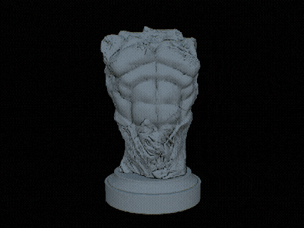 fallimento maschio torso decorazione tori body building Palestra arredamento arte 3d print model - Mito3D