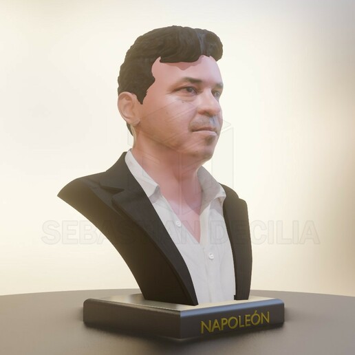 buste marcelo Gallardo mannequin galant poupée rivière assiette blé millionnaire Football football sculpter sculpture mixeur 3D print model - Mito3D