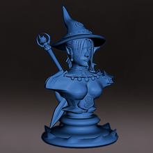 busto medieval de brujas base en miniatura juego mesa dyd warhammer la etapa papel ajedrez el bruja escenario 3d print model - Mito3D