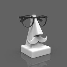 bust nose moustache eyeglasses holder game support cell phones tablet headphones booth glasses 3d print model - Mito3D