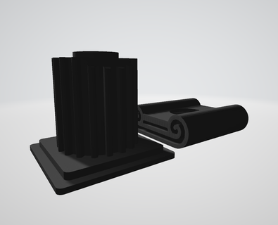 bust pedestal architecture greek 3d print model - Mito3D