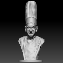 bust recreation carlos argui ano cook michelin star guide 3d print model - Mito3D