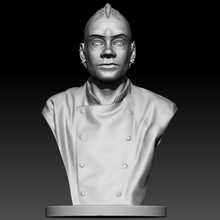 bust recreation dabiz mu oz cook chef david star michelin 3d print model - Mito3D