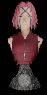 buste Sakura canaliser Haruno team7 konoha Lundi tsunade Naruto 3d print model - Mito3D