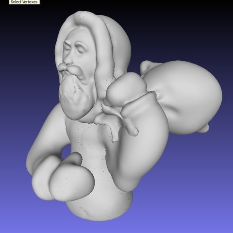 Büste santa claus Kunst Skulpturen makerbotornaments 3D print model - Mito3D