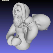 bust santa claus art sculptures makerbotornaments 3d print model - Mito3D