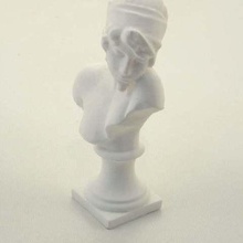 busto di saffo art scansioni repliche bianco ultimaker statua a scansione pla testa figura sesso femminile in vetrina il artec 3d print model - Mito3D