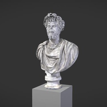 busto di settimio severo, coronato quercia arte 3d print model - Mito3D