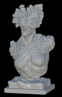 bust snapper last us game series zombie infected monster fungus 3d print model - Mito3D