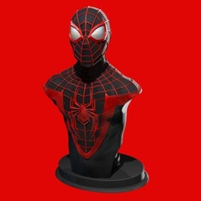 busto spider man millas morales spiderman miles hombre araña homem aranha spiderman3d milla ps4 3dr upload 3dmodel 3dsculpture stl zbrush sculpt 3dprint 3d print model - Mito3D