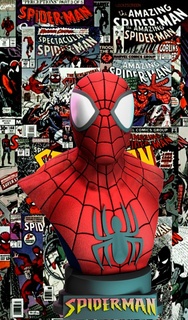 Büste Spider klassisch Comic Wunder Spider Spinnengift Comic Comics Marvel Comics 3d print model - Mito3D