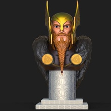 bust thor various god thunder nordic gods vikings collector's item art toy collectibles busts 3d print model - Mito3D