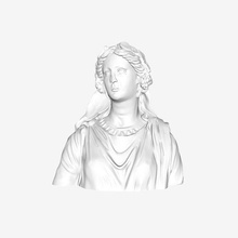 busto donna arianna louvre di parigi art il museo del muse du francia 3d print model - Mito3D