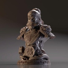 bust zhang fei - romance kingdoms 3d print model art zhangfei jewelry china chinese printable eastern sculptures cad jewellery platinum woodcarving ring deco 3d print model - Mito3D